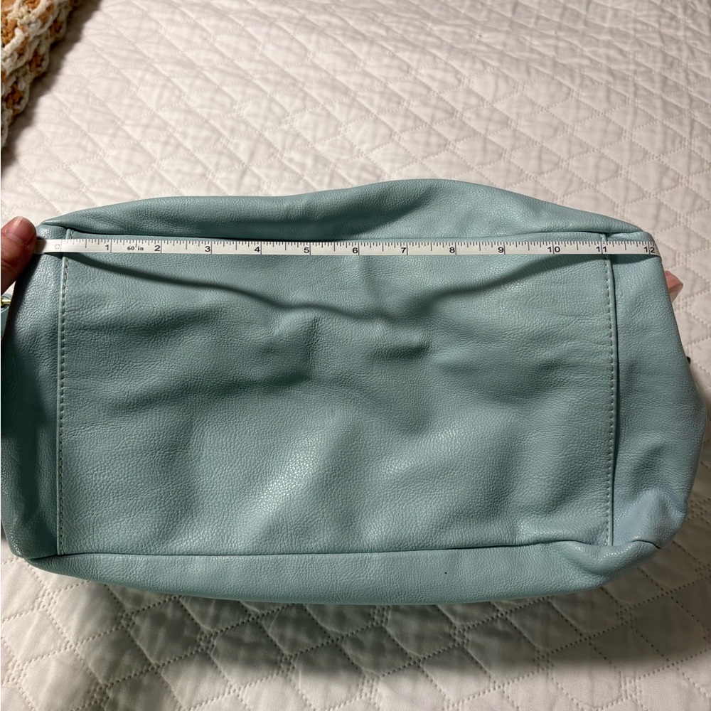 Steve Madden Light Blue/Mint Shoulder Bag Purse with Gold Hardware - Picture 11 of 16